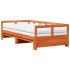 Sofá cama nido con colchones madera maciza marrón 90x190