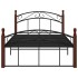 Estructura de cama metal y madera maciza de roble 120x200
