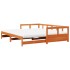 Sofá cama nido con colchones madera maciza marrón 90x190