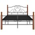 Estructura de cama de metal negro 120x200