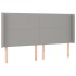 Cama box spring con colchón tela gris claro 160x200