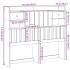 Cabecero de cama almacenaje madera maciza pino marrón 135