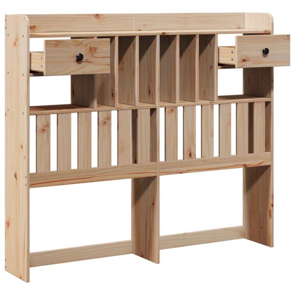 Cabecero de cama con almacenaje madera maciza de pino 135