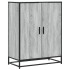 Zapatero madera de ingeniería y metal gris Sonoma 75x38x97,5
