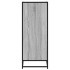Zapatero madera de ingeniería y metal gris Sonoma 75x38x97,5