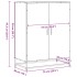 Zapatero madera de ingeniería y metal gris Sonoma 75x38x97,5