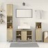 Set de muebles de baño 3 pzas madera contrachapada roble