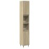 Set de muebles de baño 3 pzas madera contrachapada roble