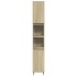 Set de muebles de baño 3 pzas madera contrachapada roble