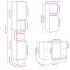 Set de muebles de baño 3 pzas madera contrachapada roble
