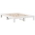 Estructura de cama sin colchón madera de pino blanca 150x200