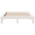 Estructura de cama sin colchón madera de pino blanca 150x200