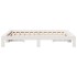 Estructura de cama sin colchón madera de pino blanca 150x200