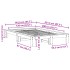 Estructura de cama sin colchón madera de pino maciza 120x200