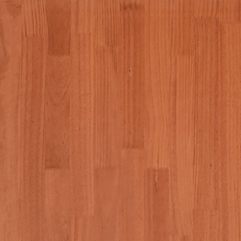 Cama sin colchón madera maciza de pino marrón cera 120x200