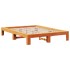 Cama sin colchón madera maciza de pino marrón cera 160x200