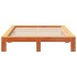 Cama sin colchón madera maciza de pino marrón cera 160x200