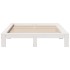 Estructura de cama sin colchón madera de pino blanco 135x190