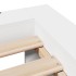 Estructura de cama sin colchón madera de pino blanco 135x190