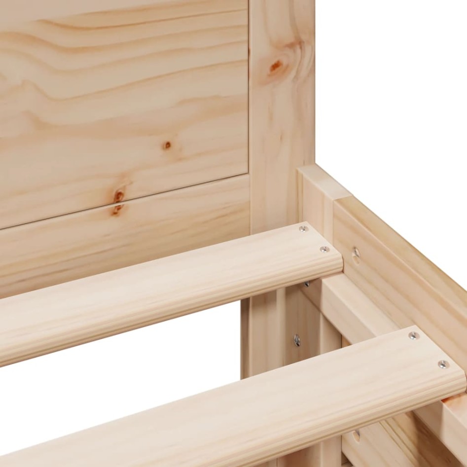 Cama con cabecero sin colchón madera maciza de pino 90x200