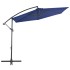 Sombrilla voladiza con poste de aluminio azul 300