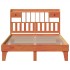 Cama sin colchón madera maciza de pino marrón cera 140x200