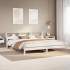 Estructura de cama sin colchón madera maciza blanca 200x200