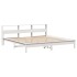 Estructura de cama sin colchón madera maciza blanca 200x200
