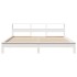 Estructura de cama sin colchón madera maciza blanca 200x200