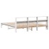 Estructura de cama sin colchón madera maciza blanca 200x200
