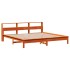 Cama sin colchón madera maciza de pino marrón cera 180x200