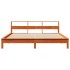 Cama sin colchón madera maciza de pino marrón cera 180x200