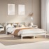 Estructura de cama sin colchón madera maciza de pino 160x200