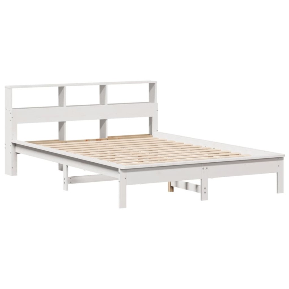 Estructura de cama sin colchón madera maciza de pino 160x200