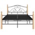Estructura de cama de metal negro 120x200