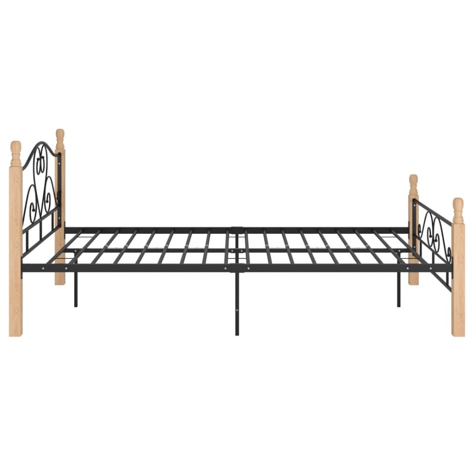 Estructura de cama de metal negro 120x200