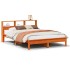 Estructura de cama sin colchón madera maciza marrón 135x190
