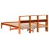 Estructura de cama sin colchón madera maciza marrón 135x190