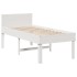 Estructura de cama sin colchón madera maciza blanca 75x190