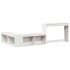 Estructura de cama sin colchón madera maciza blanca 75x190