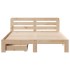 Estructura de cama sin colchón madera maciza de pino 135x190