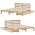 Estructura de cama sin colchón madera maciza de pino 135x190