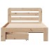 Estructura de cama sin colchón madera maciza pino 75x190