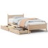 Estructura de cama sin colchón madera maciza de pino 90x190