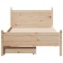 Estructura de cama sin colchón madera maciza de pino 90x190