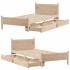 Estructura de cama sin colchón madera maciza de pino 90x190