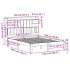 Cama con estantería sin colchón madera maciza blanca 140x190