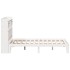 Cama con estantería sin colchón madera maciza blanca 160x200