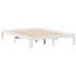 Cama con estantería sin colchón madera maciza blanca 160x200