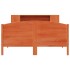 Cama con estantería sin colchón madera maciza marrón